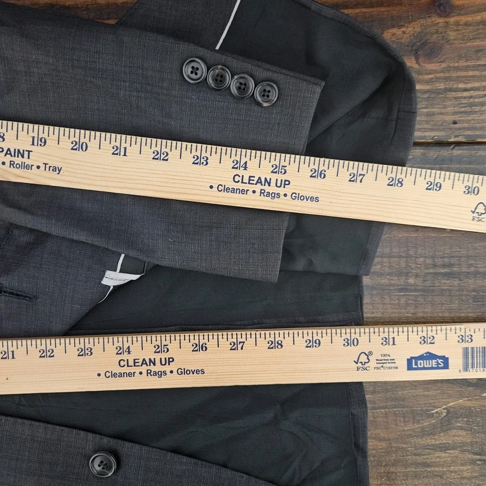 Hugo Boss Men's Sport‎ Coat Blazer Two Button Charcoal Wool Solid Size 40L